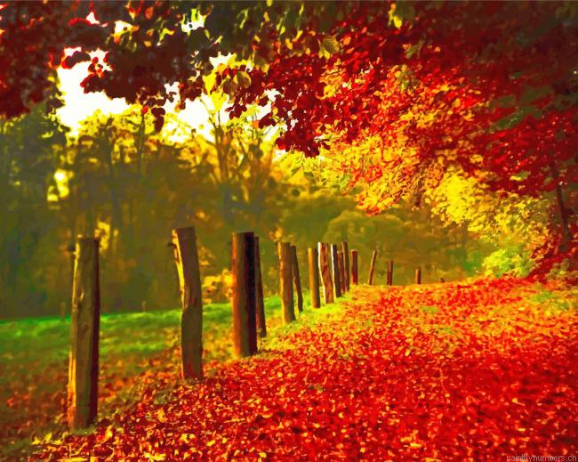 Garden Fall Nature Painting By Numberss.png