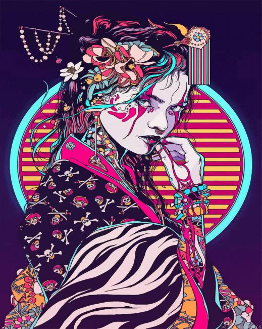 Geisha Illustration Painting By Numberss.png