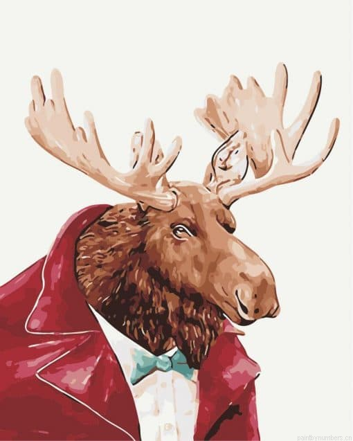 Gentleman Elk Animals Painting By Numbers.png