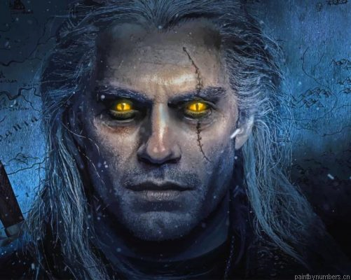 Geralt The Witcher Henry Cavill Painting By Numbers.png