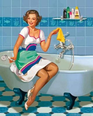 Getting Ready For A Bath Painting By Numbers.png