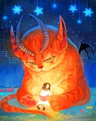 Giant Devil Cat Painting By Numbers.png