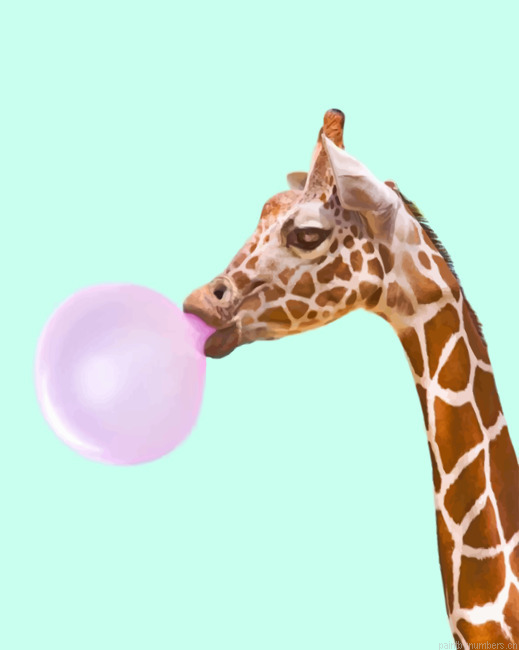Giraffe Blowing Bubble Painting By Numbers.png