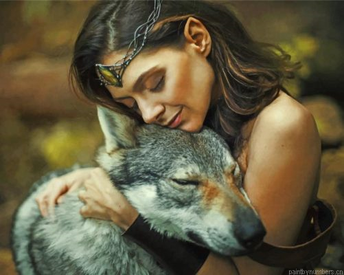 Girl And Wolf Painting By Numbers.png