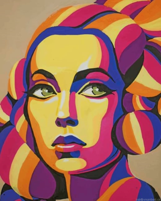 Girl Face Art Painting By Numberss.png