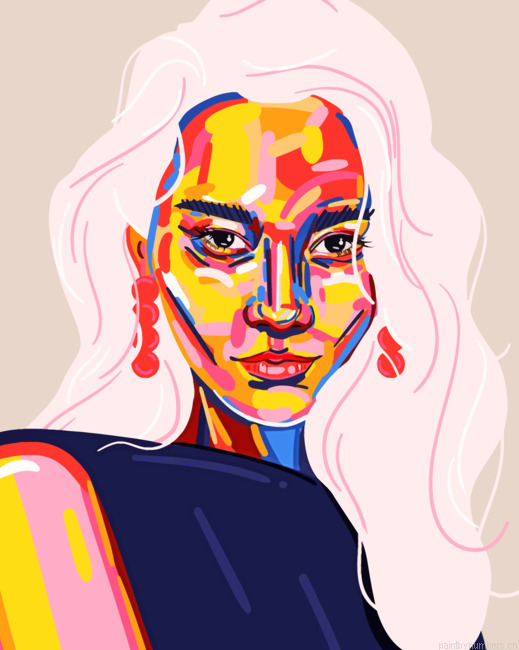 Girl Face Illustration Painting By Numberss.png