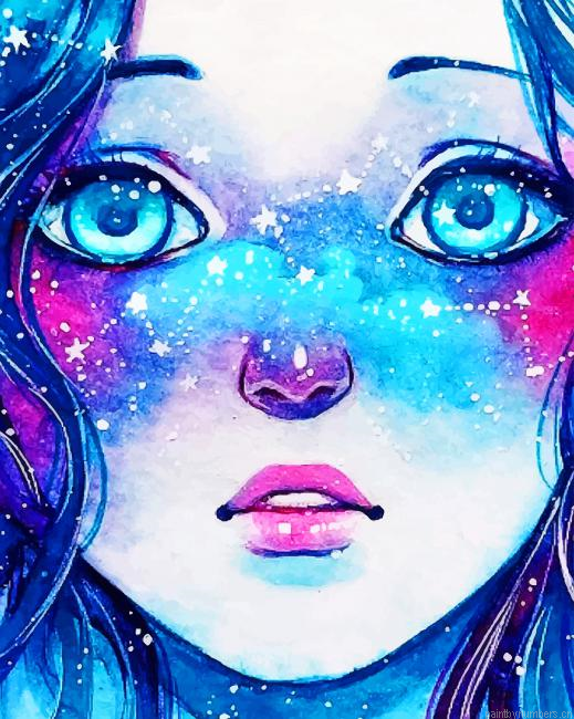 Girl Face Portrait Painting By Numberss.png