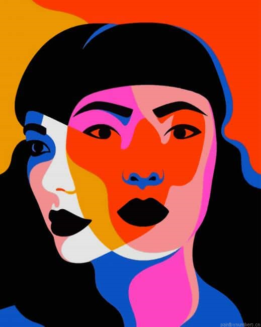 Girl Faces Pop Art Painting By Numberss.png