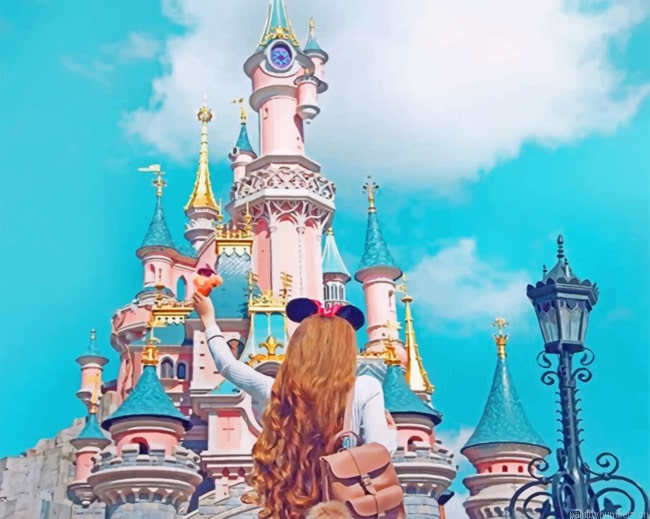 Girl Having Fun In Disney Painting By Numbers.png