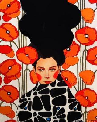 Girl Illustration By Hulya Ozdemir Painting By Numbers.png