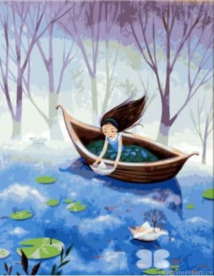 Girl In Little Boat Painting By Numbers.png