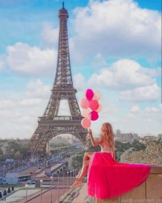 Girl In Paris France Europe Painting By Numbers.png