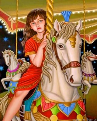Girl On A White Carousel Painting By Numbers.png