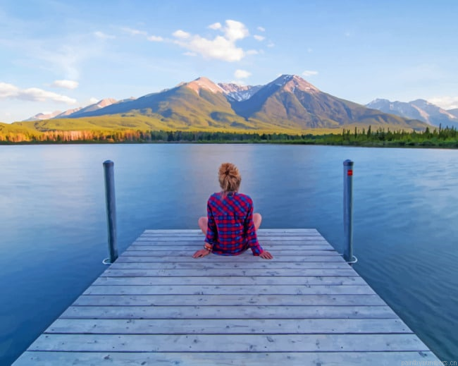 Girl On The Pier Travel Painting By Numberss.png