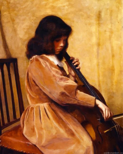Girl Playing Cello Painting By Numberss.png