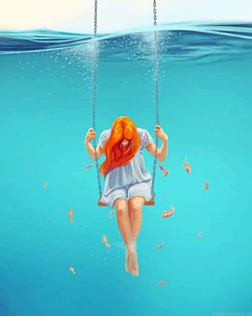 Girl Swing In The Water Painting By Numberss.png
