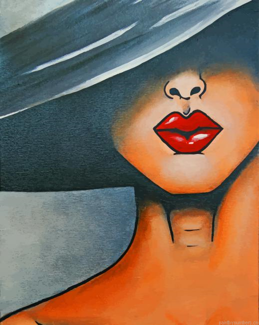 Girl With Red Lips Painting By Numberss.png