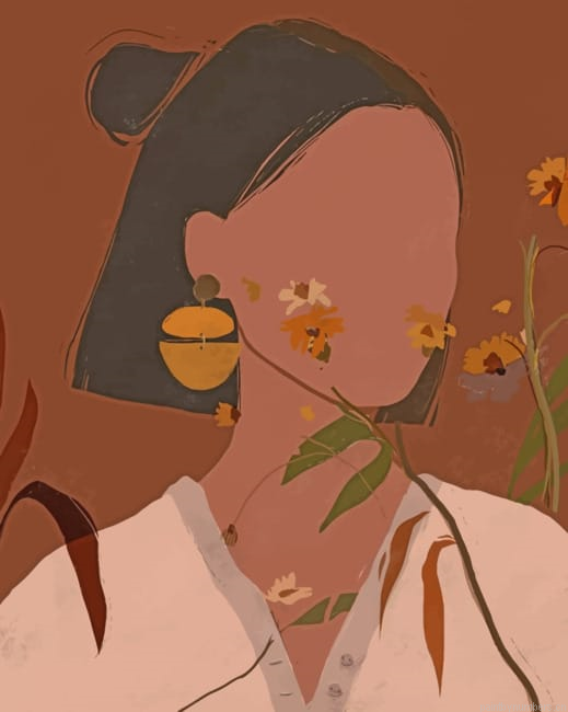 Girl With Short Hair Art Illustrations Painting By Numberss.png