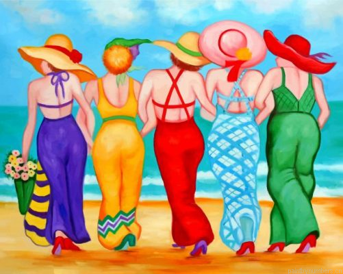 Girls On The Beach Painting By Numbers.png