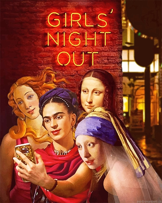 Girls Squad Art Painting By Numberss.png