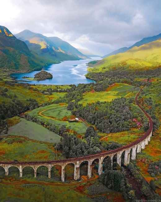 Glenfinnan Viaduct Scotland Nature Painting By Numberss.png