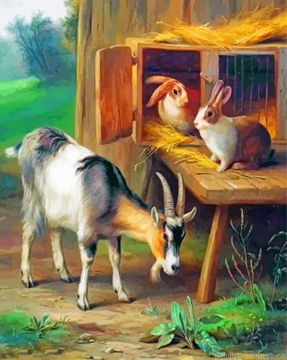 Goat And Rabbits Painting By Numbers.png
