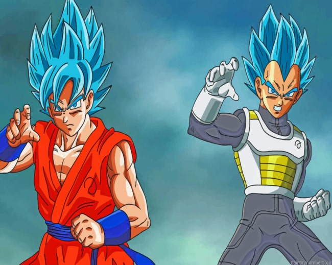 Goku And Vegeta Animes Painting By Numberss.png