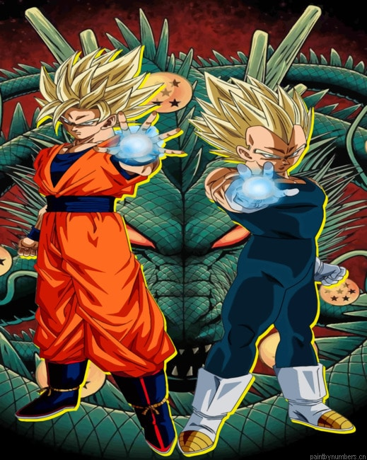 Goku And Vegita Dragon Ball Animations Painting By Numberss.png
