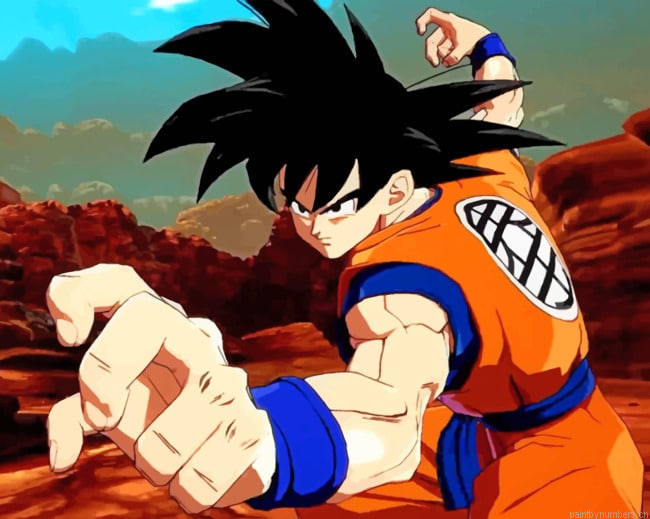 Goku Dragon Ball Painting By Numberss.png