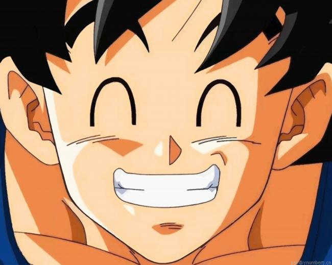 Goku Dragon Ball Smile Animations Painting By Numberss.png