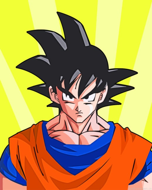 Goku Dragon Ball Z Animations Painting By Numberss.png
