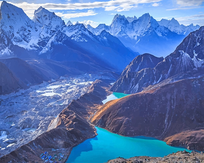 Gokyo Lake Trek Painting By Numbers.png
