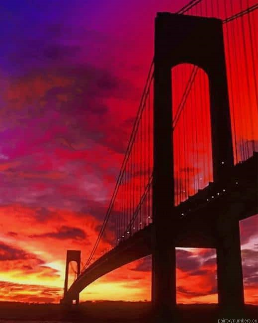 Golden Gate Bridge San Francisco Silhouette Painting By Numberss.png