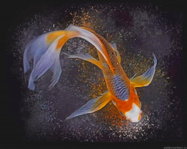 Golden Koi Fish Painting By Numberss.png