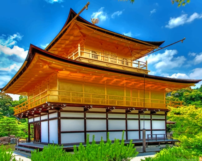 Golden Pavilion Kyoto Temples Painting By Numberss.png
