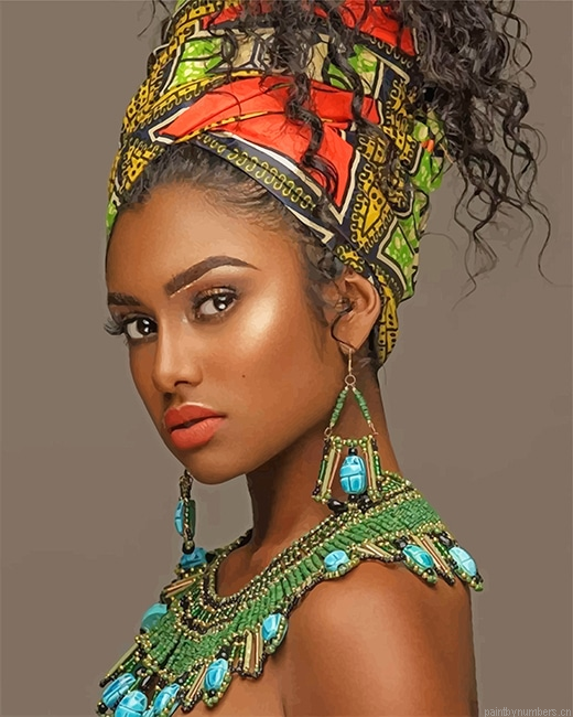 Gorgeous African Woman Painting By Numberss.png