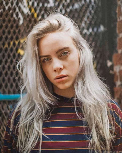 Gorgeous Billie Eilish Singer Painting By Numberss.png