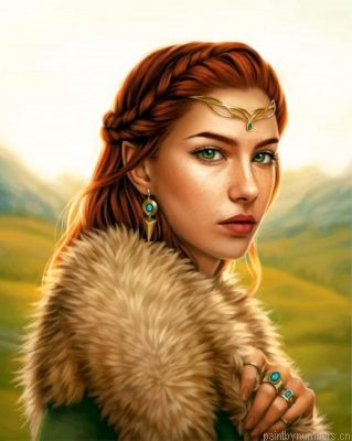 Gorgeous Elf Woman Painting By Numbers.png