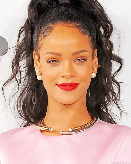 Gorgeous Rihanna Singers Painting By Numberss.png
