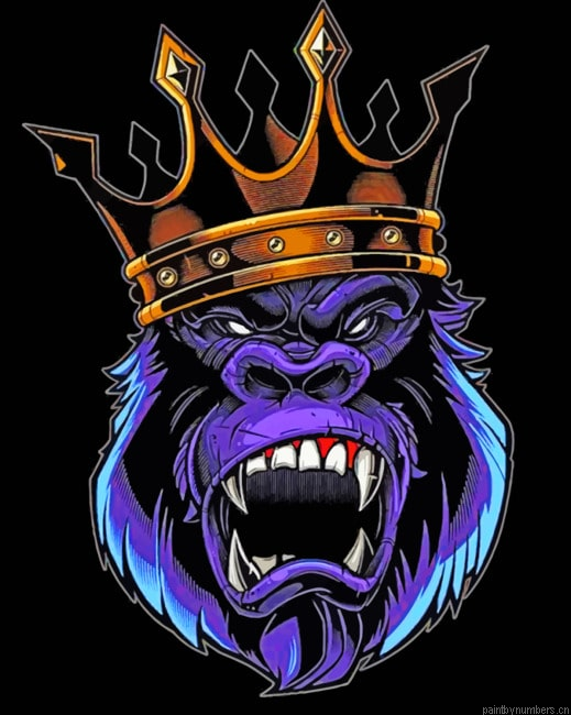 Gorilla King Artwork Painting By Numberss.png