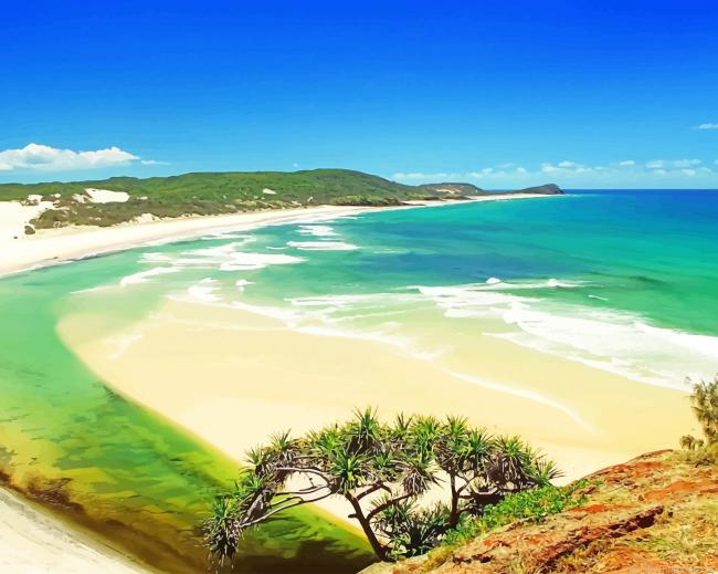 Great Sandy National Park Australia Seascapes Painting By Numberss.png
