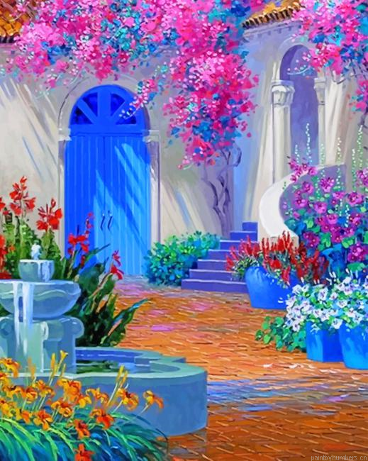 Greece Little Garden Painting By Numberss.png