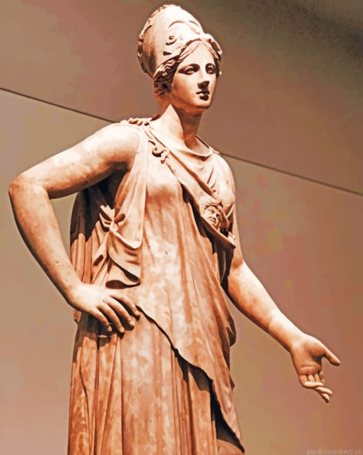 Greek Queen Statue Athena Painting By Numberss.png