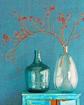 Green And White Glass Vases Painting By Numbers.png