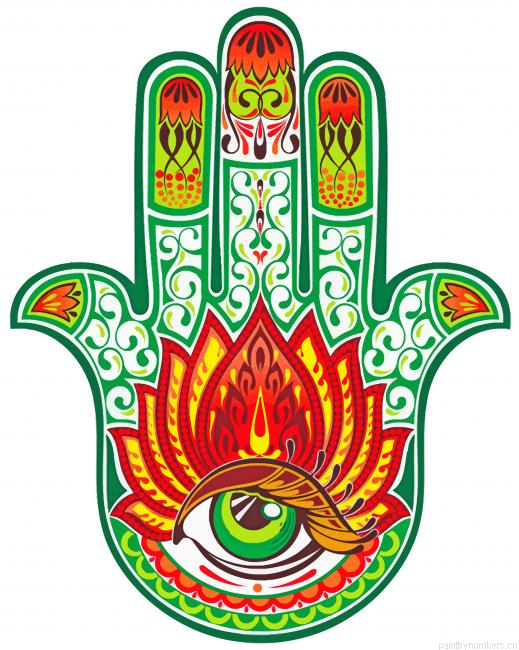 Green Hamsa Painting By Numbers.png