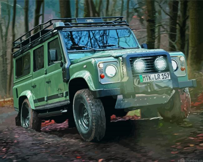 Green Land Rover Defender Painting By Numberss.png