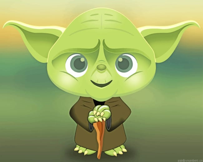 Green Master Yoda Animations Painting By Numberss.png