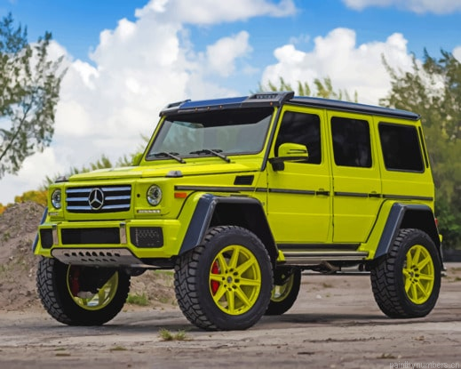 Green Mercedes Benz G Class Cars Painting By Numberss.png
