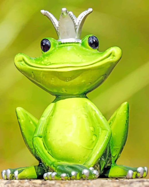 Green Prince Frog Animals Painting By Numberss.png