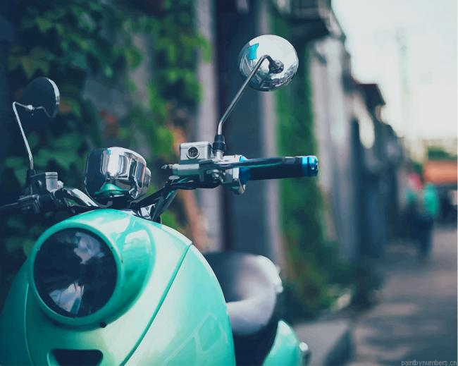 Green Scooter Painting By Numberss.png